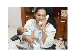 ap-ias-officer-back-to-work-with-a-month-old-baby-in-arms